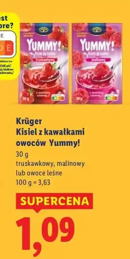 Lidl Kisiel z kawałkami owoców Yummy! Krüger oferta
