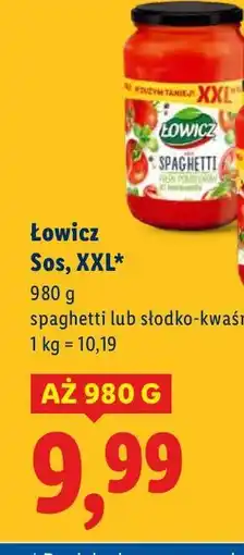 Lidl Sos spaghetti XXL Łowicz oferta