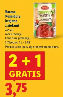Lidl Pomidory krojone z ziołami Baresa oferta