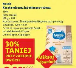 Lidl Kaszka mleczna lub mleczno-ryżowa Nestlé oferta