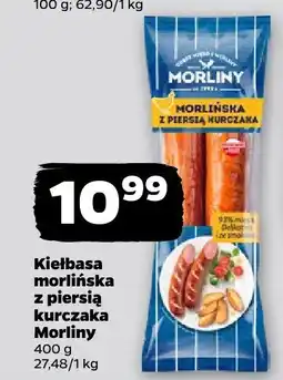 Netto Kiełbasa morlińska z piersią kurczaka Morliny oferta