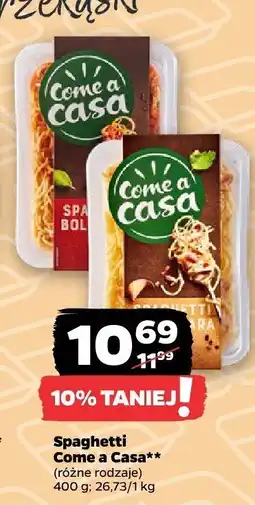 Netto Makaron spaghetti Come a Casa różne rodzaje oferta