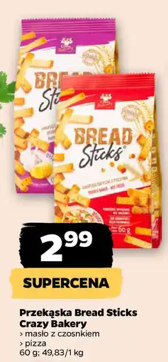 Netto Przekąska Bread Sticks Crazy Bakery masło z czosnkiem oferta