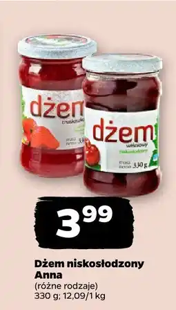 Netto Dżem niskosłodzony Anna różne rodzaje oferta