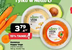 Netto Hummus Happy Vege różne rodzaje oferta