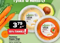 Netto Hummus Happy Vege różne rodzaje oferta