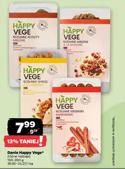 Netto Danie Happy Vege różne rodzaje oferta