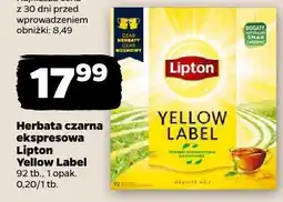 Netto Herbata czarna ekspresowa Lipton Yellow Label oferta