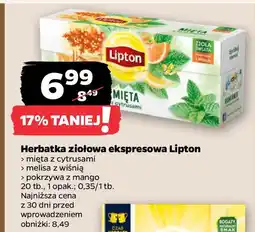 Netto Herbata złotowa ekspresowa Lipton mięta z cytrusami oferta