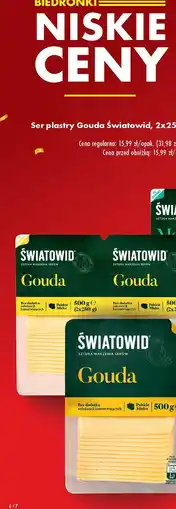 Biedronka Ser Gouda Światowid oferta