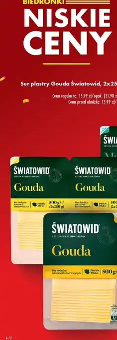 Biedronka Ser Gouda Światowid oferta