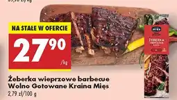 Biedronka Żeberka wieprzowe barbecue Wolno Gotowane Kraina Mięs oferta