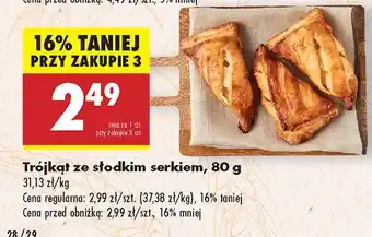Biedronka Trójkąt ze słodkim serkiem Biedronka oferta