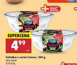 Biedronka Sałatka z surimi różne rodzaje Lisner oferta