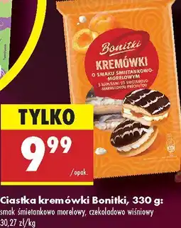 Biedronka Ciastka kremówki Bonitki smak śmietankowo morelowy oferta