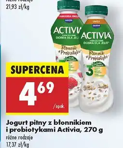Biedronka Jogurt pitny z błonnikiem i probiotykami Activia różne rodzaje oferta