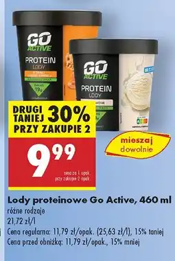 Biedronka Lody proteinowe Go Active różne rodzaje oferta