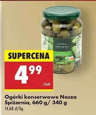 Biedronka Ogórki konserwowe Nasza Spiżarnia oferta