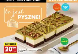 Biedronka Ciasto sernik z polewą pistacjową Biedronka oferta