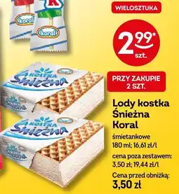 Żabka Lody kostka Śnieżna Koral śmietankowe oferta