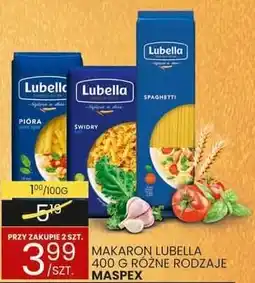 Wafelek Makaron różne rodzaje Lubella oferta