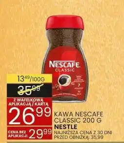 Wafelek Kawa rozpuszczalna classic Nescafe oferta