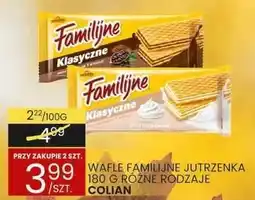 Wafelek Wafle familijne jutrzeńka różne rodzaje Colian oferta