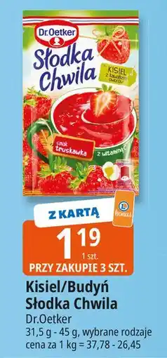 E.Leclerc Kisiel truskawkowy z kawałkami owoców Dr. Oetker Słodka Chwila oferta