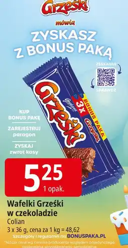 E.Leclerc Wafelek kakaowy Grześki oferta