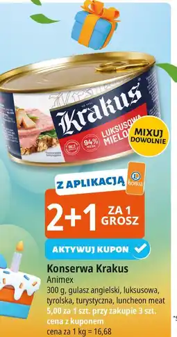 E.Leclerc Konserwa luncheon meat Krakus Animex oferta