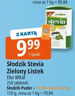 E.Leclerc Słodzik stevia naturalny w pudrze Zielony Listek oferta