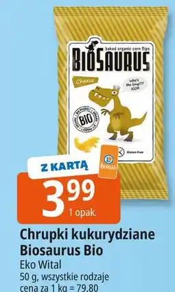 E.Leclerc Chrupki kukurydziane bezglutenowe ser Biosaurus oferta