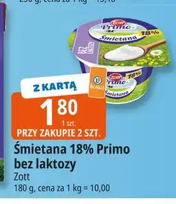 E.Leclerc Śmietana 18% bez laktozy Zott Primo oferta