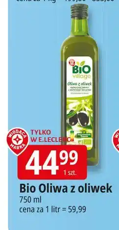 E.Leclerc Oliwa z oliwek Wiodąca Marka Bio Village oferta