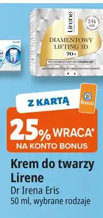 E.Leclerc Przeciwzmarszczkowy krem odbudowujący 70+ Lirene Diamentowy Lifting 3D oferta