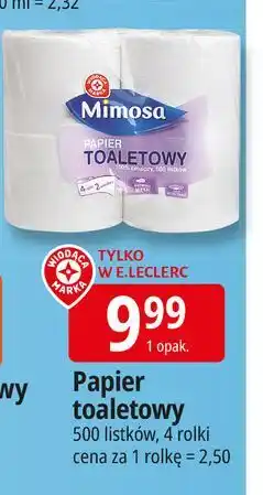 E.Leclerc Papier toaletowy biały Wiodąca Marka Mimosa oferta