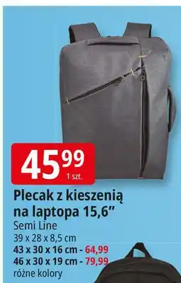 E.Leclerc Plecak z kieszenią na laptopa 46 x 30 19 cm Semi Line oferta