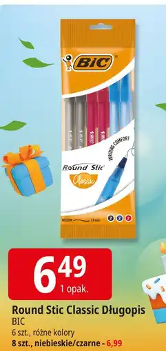 E.Leclerc Długopis round stick czarny Bic Round Stick oferta