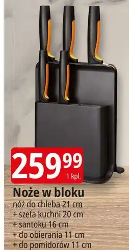 E.Leclerc Zestaw noży w bloku Fiskars oferta