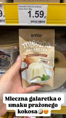Dino Galaretka mleczna prażony kokos Emix oferta