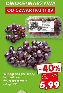 Kaufland Winogrona czerwone 1 opak. Kaufland oferta