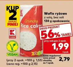 Kaufland Wafle ryżowe z solą lub bez K-CLASSIC oferta