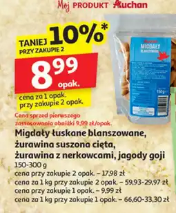 Auchan Migdały łuskane blanszowane Auchan oferta