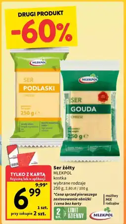 Intermarche Ser żółty mlekpol kostka oferta