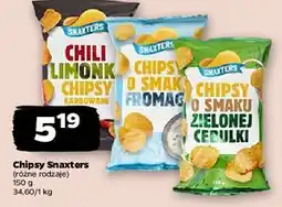 Netto Chipsy zielona cebulka Snaxters oferta