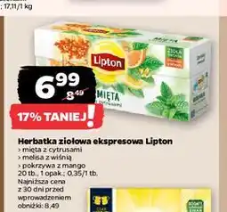 Netto Herbatka pokrzywa z mango Lipton Zioła Świata oferta