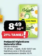 Netto Podpaski higieniczne normal Naturella Ultra oferta