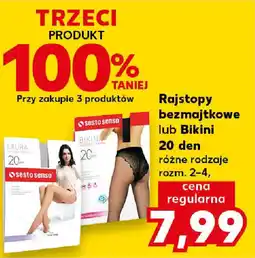 Kaufland Rajstopy bezmajtkowe lub Bikini 20 DEN oferta