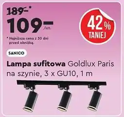 Biedronka Lampa sufitowa Goldlux Paris na szynie, 3 x GU10, 1 m oferta