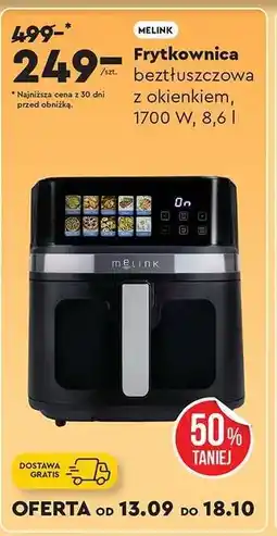 Biedronka Frytkownica beztłuszczowa z okienkiem, 1700 W, 8,6 l oferta